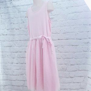 Crew Cuts Girls Pastel Pink Sleeveless Tulle Knit Summer A Line Dress Size 10
